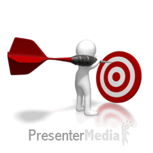 Figure Hit Moving Target Powerpoint Animation