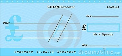 Generic Cheque In Great British Pounds