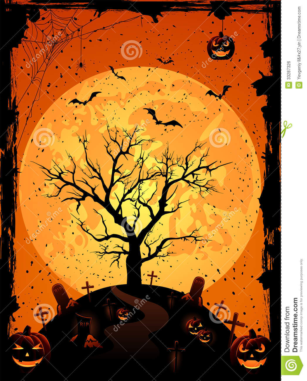 Halloween Background With Tree Royalty Free Stock Image   Image