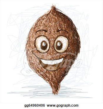 Happy False Durian Nut Cartoon Character Smiling   Clipart Gg64960406