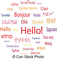 Hello Word In Languages Of The World Vector Illustration