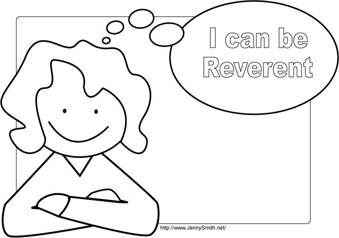 Jenny Smith S Lds Ideas    I Can Be Reverent Poster