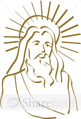 Jesus After The Resurrection With Halo   Jesus Clipart