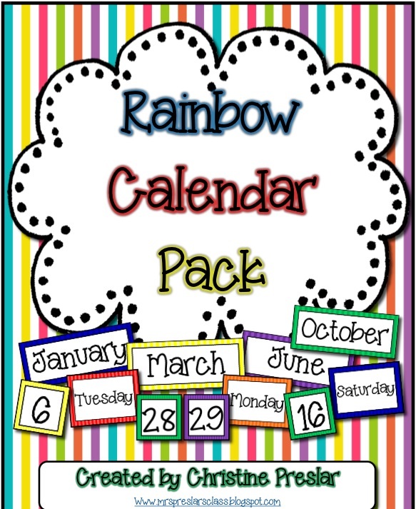 Put This On Your Calendar Clipart Rainbow Calendar Pack