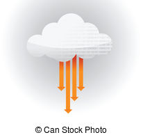 Transfer Arrows Cloud Glossy Icon Illustration Design Over A