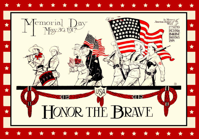 Clip Art Of A Honor The Brave Memorial Day Card     Amended Public
