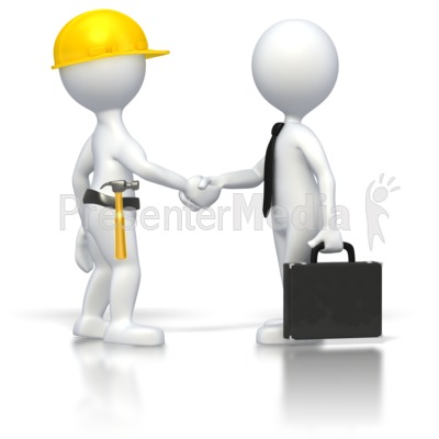 Contractor And Businessman Shake Hands
