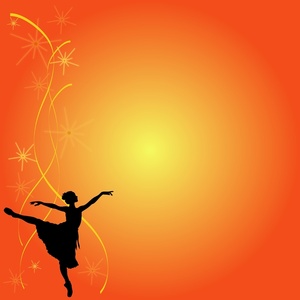 Dance Clipart Image   A Graceful Ballerina Dancing With Ribbons And
