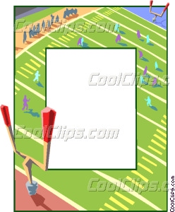 Football Border Vector Clip Art