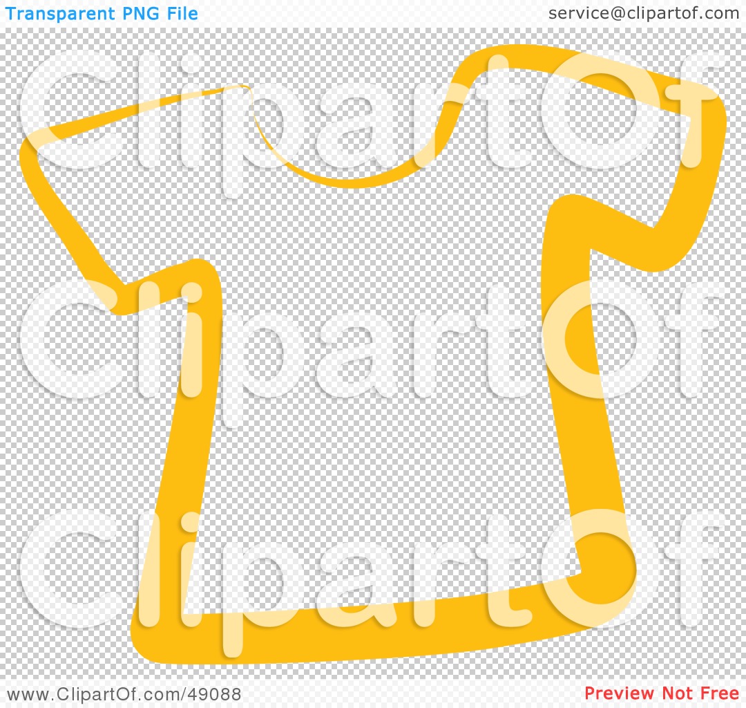 Free  Rf  Clipart Illustration Of A Yellow T Shirt By Prawny  49088