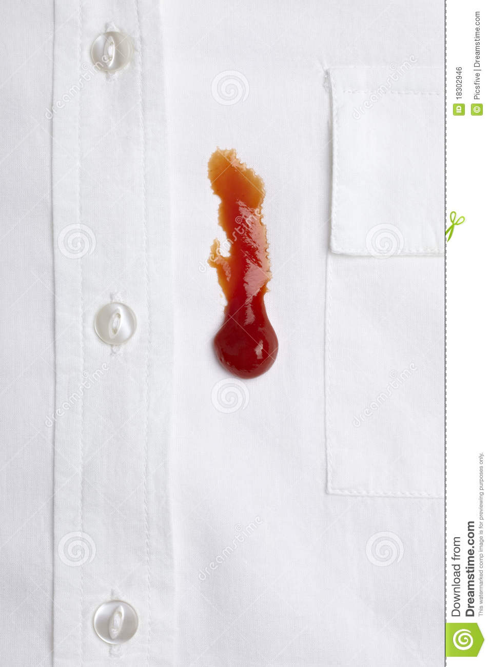 Ketchap Stain On White Shirt Royalty Free Stock Image   Image