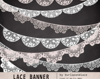 Lace Banner Wedding Invitation Clipart Clipart Lace Lace Doile    