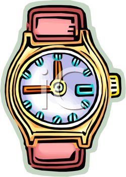 Picture Of A Wrist Watch With No Band In A Vector Clip Art    