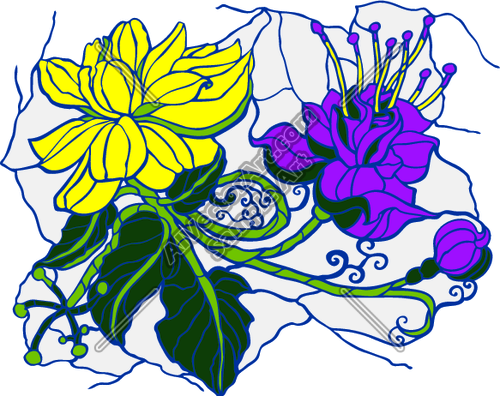 Stained Glass Clipart And Vectorart  Misc Graphics   Flowers Vectorart