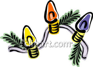 Strand Of Christmas Tree Lights   Royalty Free Clipart Picture