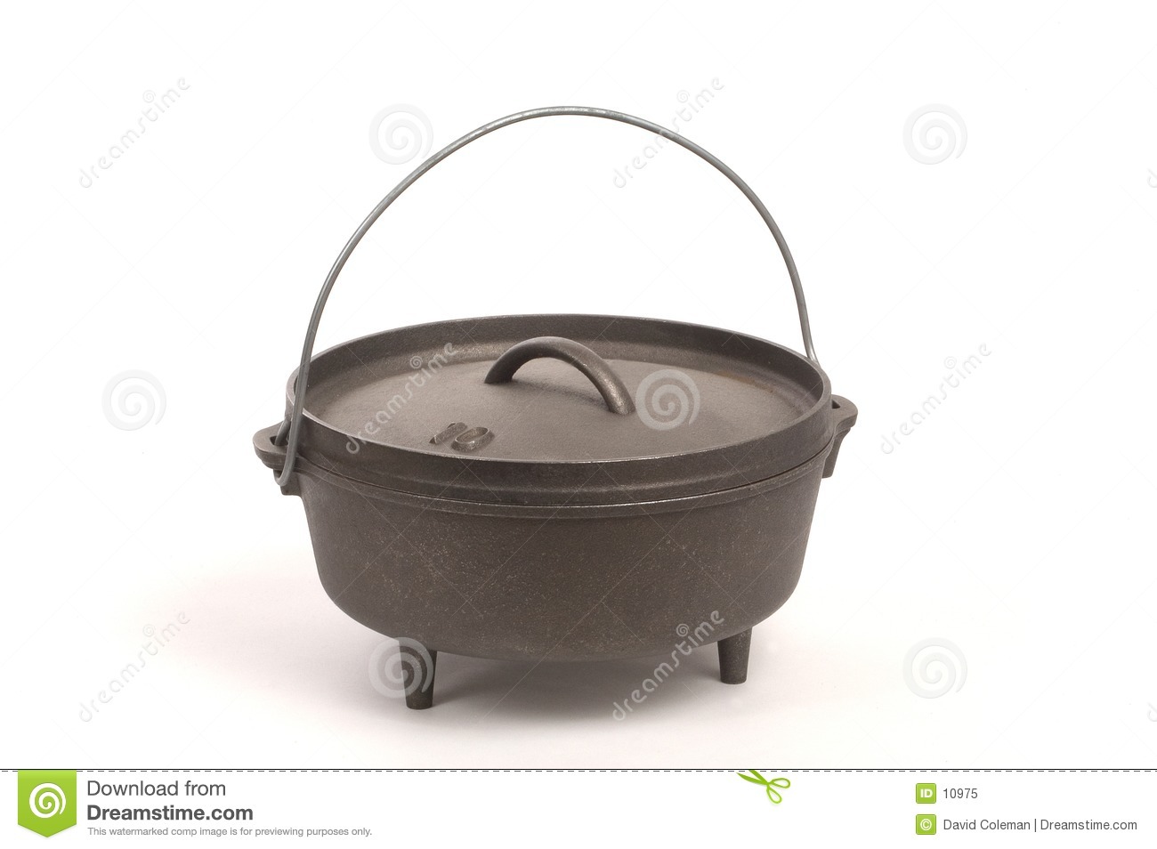 View Of A Dutch Oven With Lid In Place Oven Is Made Of Cast Iron And