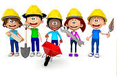 Work Clip Art And Illustration  10315 Construction Work Clipart