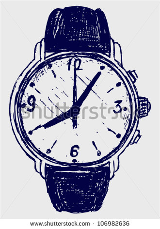 Wrist Watch Clipart Wristwatch Sketch   Stock