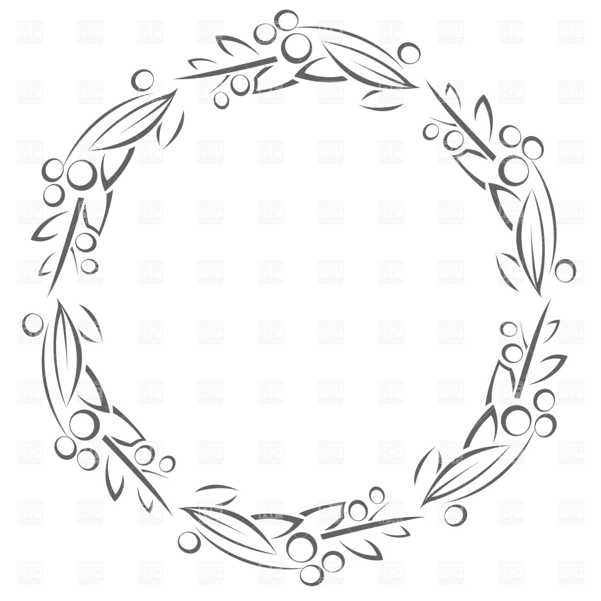 Circle Frame With Leaves 1150 Borders And Frames Download Royalty