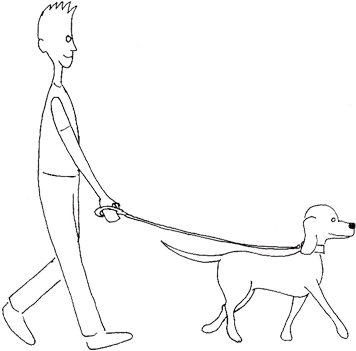 Clipart Dog Walking  Dog Walker