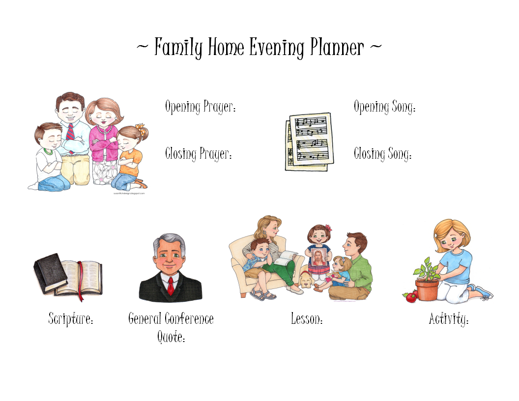 Family Home Evening Chart Was Made By Leigh Ann Sellers Using My Clip