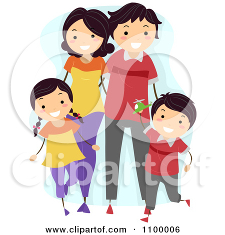 Family Walking To School Clipart Happy Matching Family Walking