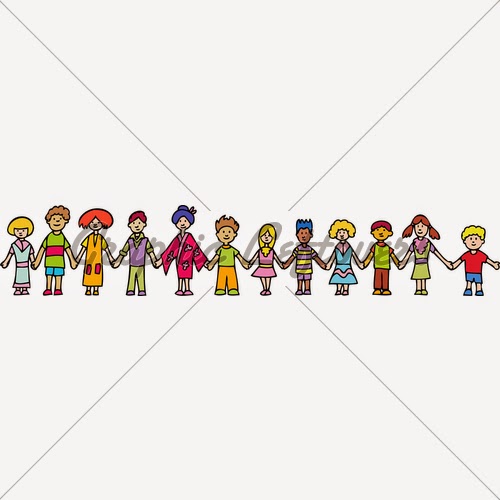Free Stock Images  Children Holding Hands Banner Vector Illustration