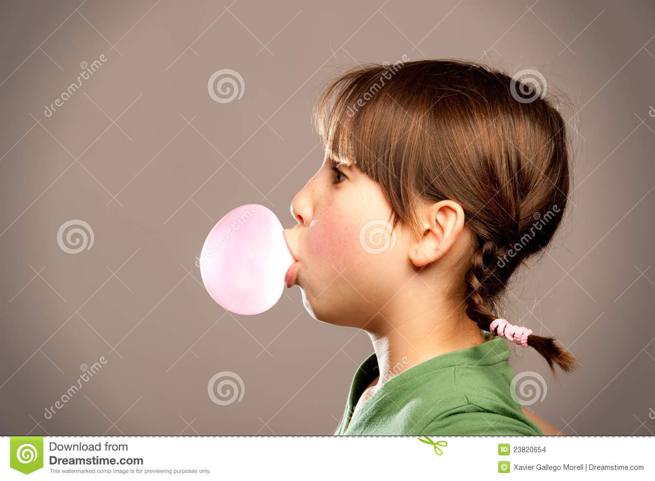 Girl With Chewing Gum Stock Images   Image  23820654