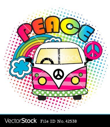 Hippie Clip Art   Hippie Bus Vector 42538 By Nannadesign