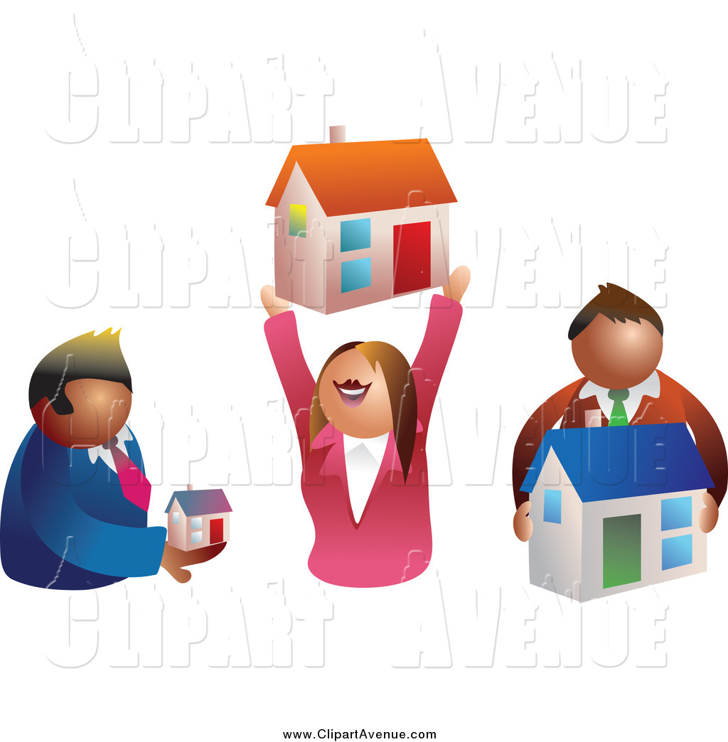 Larger Preview  Avenue Clipart Of A Group Of Male And Female Realtors