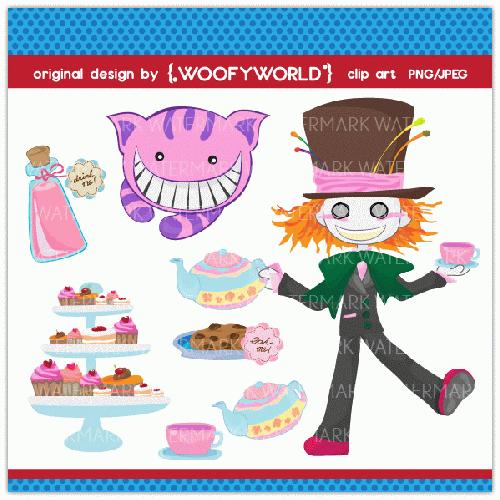 My Grafico  Mad Hatter Tea Party Clipart
