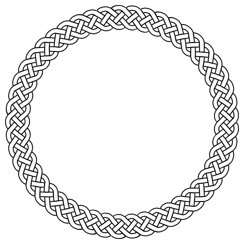 Plait Border Circle By Pitr   Simple Plaited Braided Frame  The File