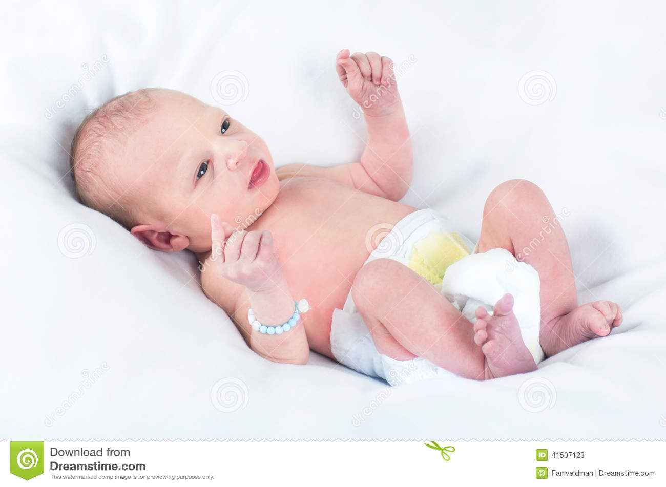 Portrait Of An Adorable Newborn Baby Stock Photo   Image  41507123