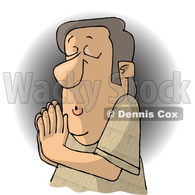 Religious Christian Man Praying To Jesus Clipart Picture   Dennis Cox