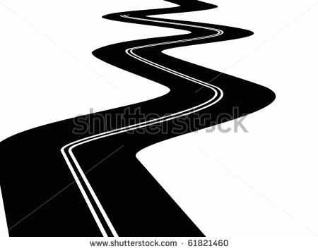 Road Clip Art Black And White Vector Black Asphalt Road On