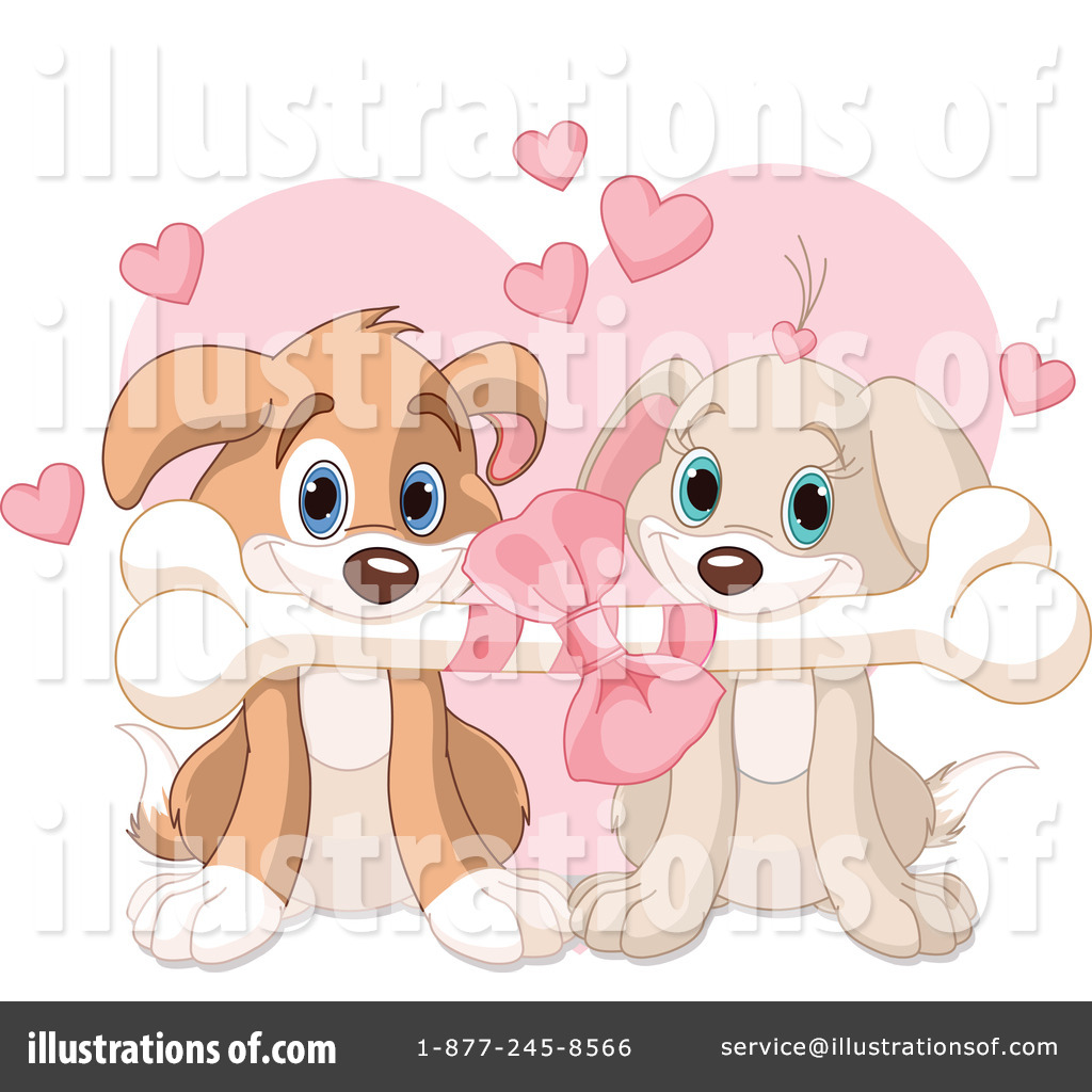 Royalty Free  Rf  Puppy Love Clipart Illustration By Pushkin   Stock