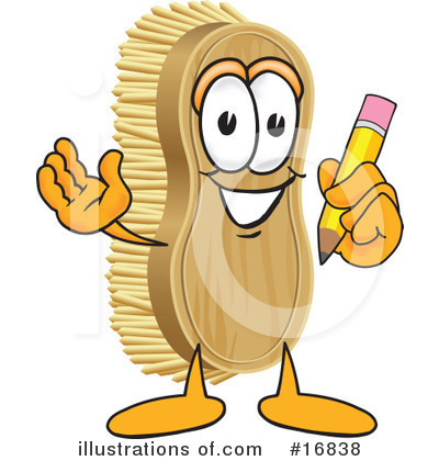 Royalty Free  Rf  Scrub Brush Character Clipart Illustration  16838 By