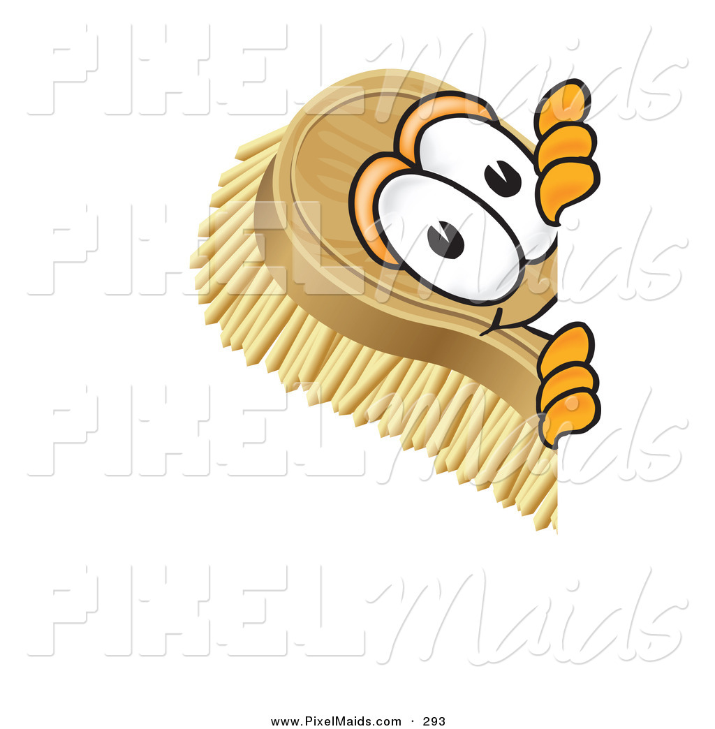 Scrub Brush Mascot Cartoon