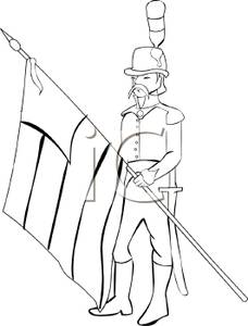 Soldier Clipart Black And White A Black And White Cartoon Of A