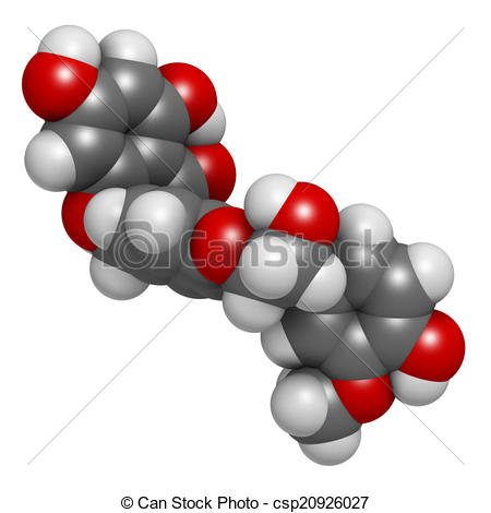 Stock Illustration   Silibinin  Silybin  Milk Thistle Molecule  Major