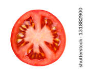 Tomato Slice Clipart Black And White Fresh Slice Tomato On White
