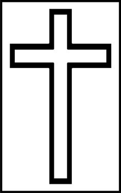 White Cross With Black Outline More