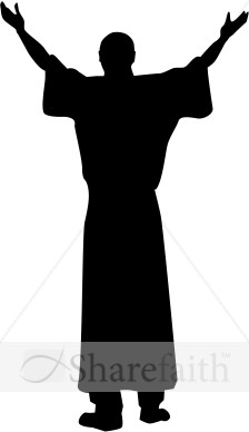 Benediction Silhouette   Clergy Clipart