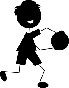 Clipart Image  Boy Playing With A Ball On The Playground Silhouette
