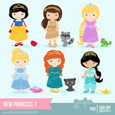 Cute Princess 1 Digital Clipart  Princess Clipart Princess Clip Art