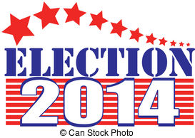 Election 2014 Stars And Stripes   Vector Illustration Of