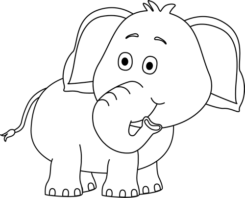 Elephant Clipart Black And White   Wallpaper