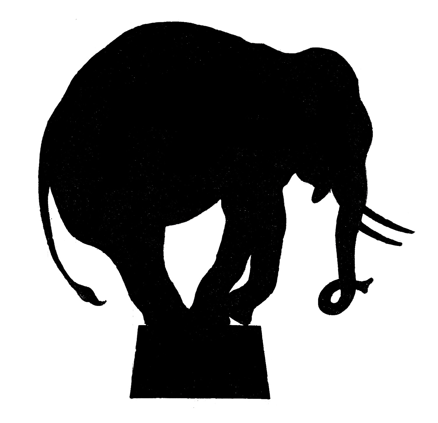 Elephant Head Clipart Black And White Circus Elephant Clipart Black