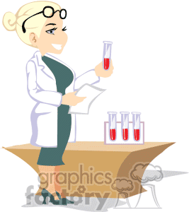 Female Scientist Studying Test Tubes
