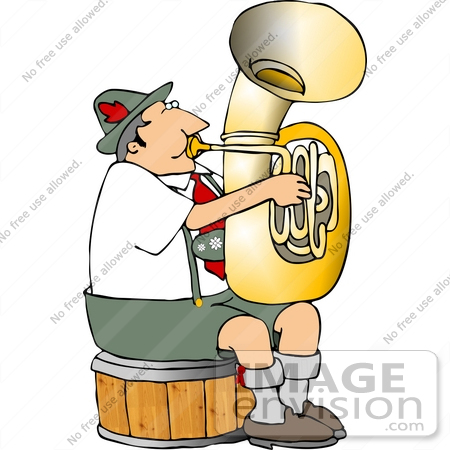 Food Clip Art Of A German Man Celebrating Oktoberfest With A Beer